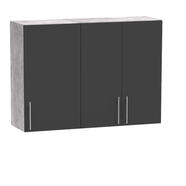 361 000010 3 Festa I kitchen unit pakoworld melamine in dark grey and sonoma color workbench 100x60x85cmIndoor furniture > Home organization > Kitchen