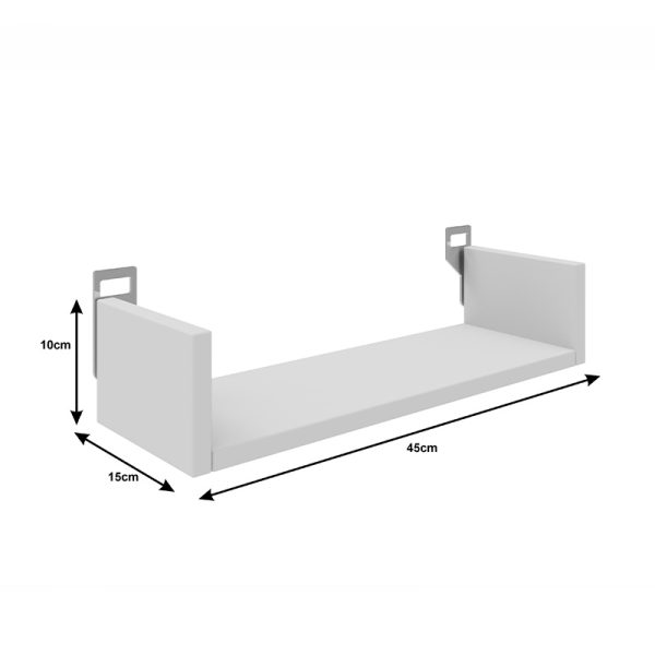 361 000079 2 Wall shelf Derva pakoworld in white color 45x15x10cmIndoor furniture > Wall shelves
