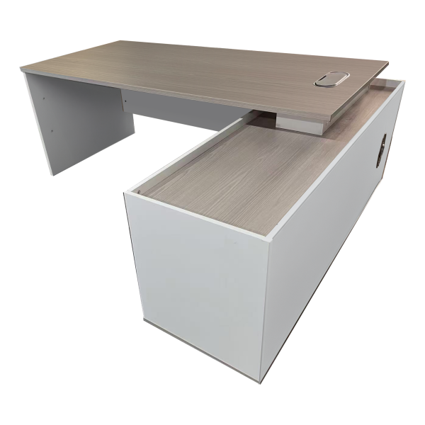 367 000003 1 scaled Professional work corner desk Armadi pakoworld sonoma-white 200x90x75cmOffice furniture > Professional desk