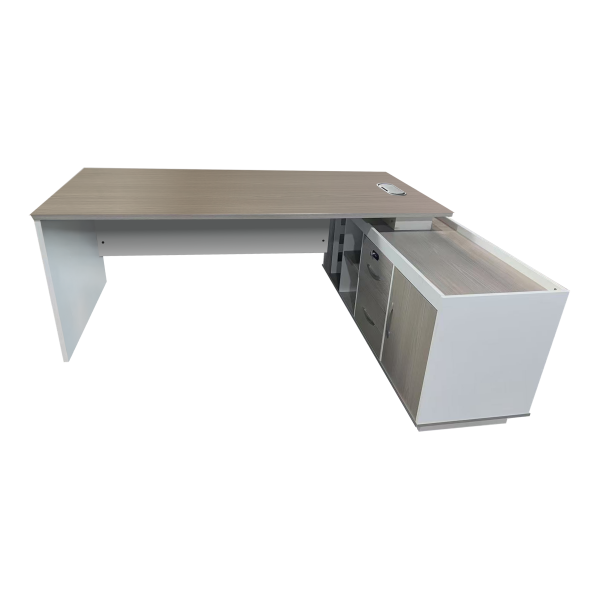 367 000003 2 scaled Professional work corner desk Armadi pakoworld sonoma-white 200x90x75cmOffice furniture > Professional desk