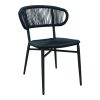 373 000011 Aluminum armchair Noevo pakoworld stackable with gray frame and cushion 57x62x77cmOutdoor furniture > Garden armchairs