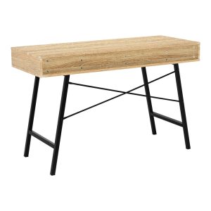 375 000003 2 Office desk Yamin pakoworld in oak color with black metal legs 120x48x76cmOffice furniture > Working desk