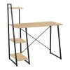 375 000005 Working Table Labirent pakoworld in white-mocha 140x60x75cmOffice furniture > Professional desk