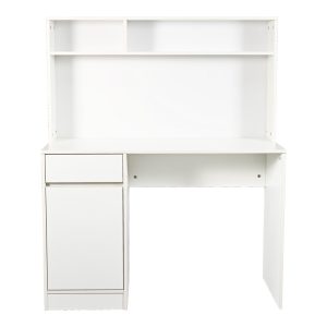 375 000009 2 Office desk with shelf Secreta pakoworld in white color 110x50x135cmOffice furniture > Working desk