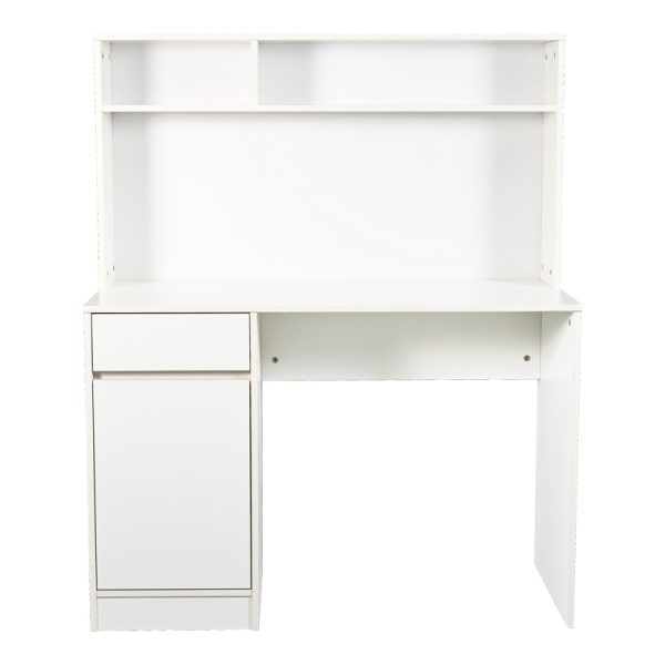 375 000009 2 Office desk with shelf Secreta pakoworld in white color 110x50x135cmOffice furniture > Working desk