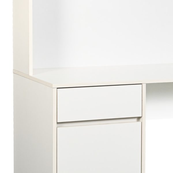 375 000009 4 Office desk with shelf Secreta pakoworld in white color 110x50x135cmOffice furniture > Working desk