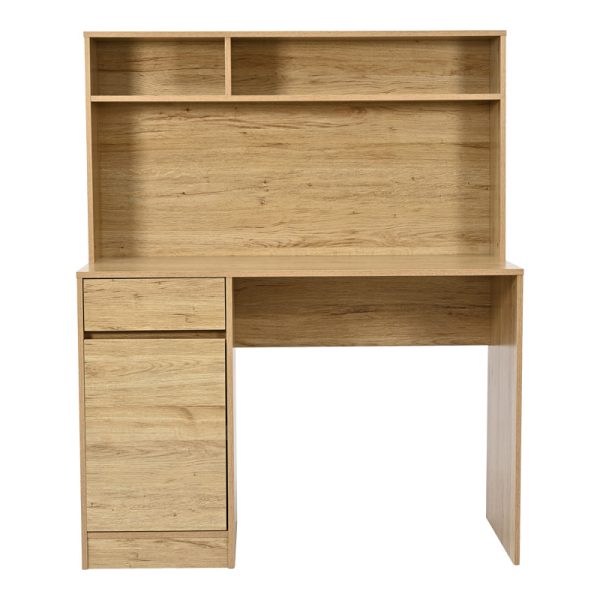375 000010 3 Office desk with shelf Secreta pakoworld in oak color 110x50x135cmOffice furniture > Working desk