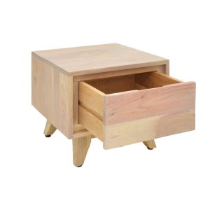 376 000001 2 Emira bedside table pakoworld acacia wood in natural shade 40x40x35cmIndoor furniture > Bedside tables