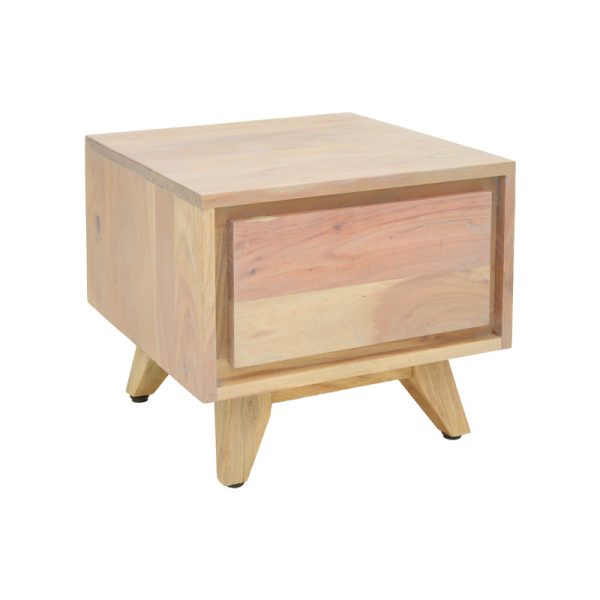 376 000001 Emira bedside table pakoworld acacia wood in natural shade 40x40x35cmIndoor furniture > Bedside tables