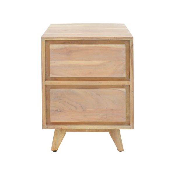 376 000002 3 Emira bedside table pakoworld acacia wood in natural shade 40x40x54cmIndoor furniture > Bedside tables