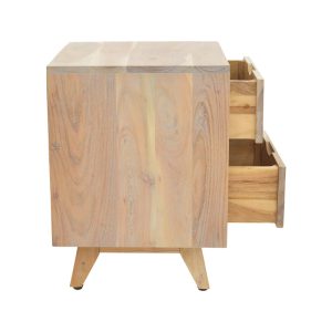 376 000002 4 Emira bedside table pakoworld acacia wood in natural shade 40x40x54cmIndoor furniture > Bedside tables