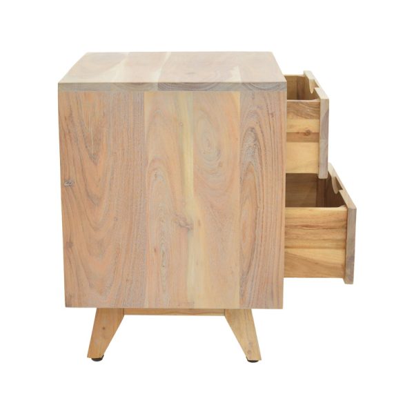 376 000002 4 Emira bedside table pakoworld acacia wood in natural shade 40x40x54cmIndoor furniture > Bedside tables