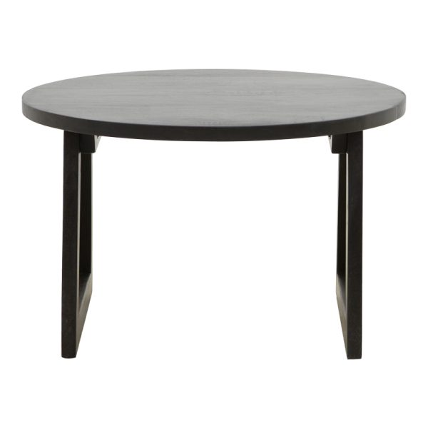 376 000006 2 Tamarind pakoworld table mango wood-natural rattan in black shade Φ65x40cmIndoor furniture > Coffee tables