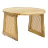 376 000007 Tamarind pakoworld table mango wood-natural rattan in black shade Φ65x40cmIndoor furniture > Coffee tables