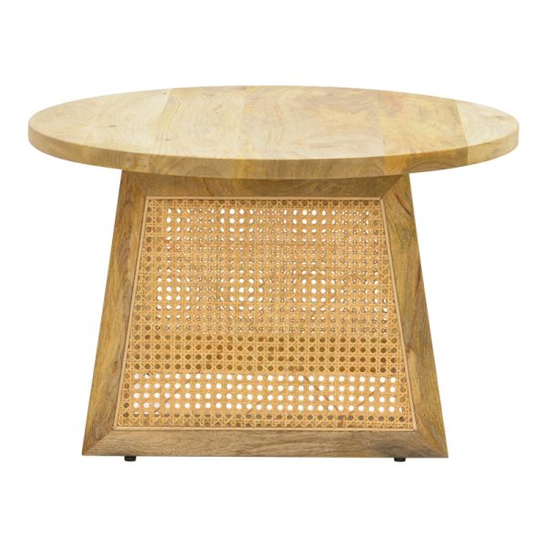 376 000007 3 Tamarind pakoworld table mango wood-natural rattan in natural shade Φ65x40cmIndoor furniture > Coffee tables