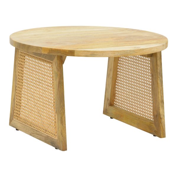 376 000007 Tamarind pakoworld table mango wood-natural rattan in natural shade Φ65x40cmIndoor furniture > Coffee tables