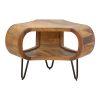 376 000009 Dining table set of 5 pieces Manka-Bella pakoworld mdf in sonoma truffle color 110x80x70cmIndoor furniture > Dinning sets