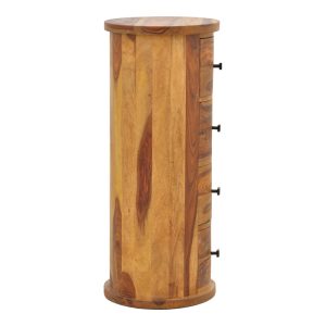376 000012 4 Settie pakoworld chest of drawers, solid sheesham wood in walnut shade, Φ35x85cmIndoor furniture > Drawers-consoles
