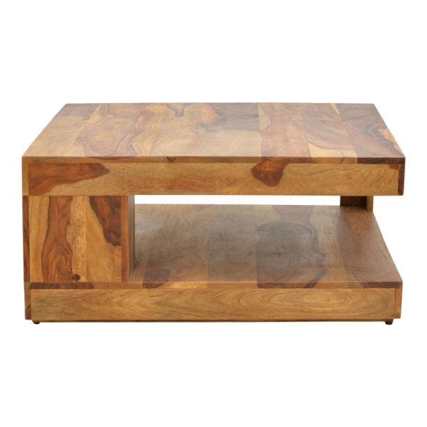 376 000014 2 Stolic pakoworld table solid sheesham wood in walnut shade 90x90x40cmIndoor furniture > Coffee tables