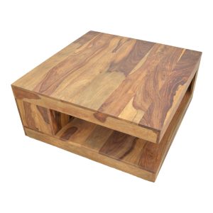 376 000014 3 Stolic pakoworld table solid sheesham wood in walnut shade 90x90x40cmIndoor furniture > Coffee tables