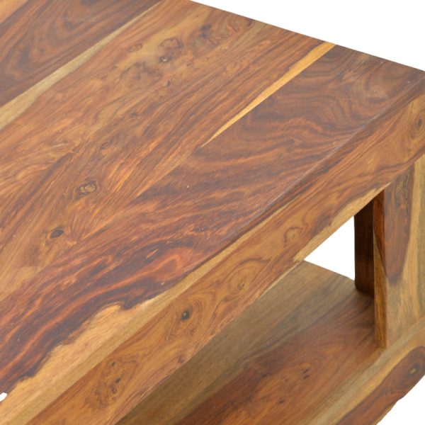 376 000014 4 Stolic pakoworld table solid sheesham wood in walnut shade 90x90x40cmIndoor furniture > Coffee tables