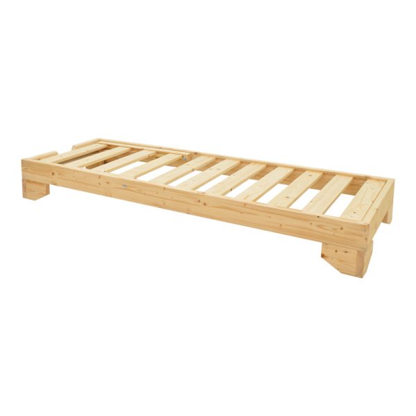 380 000001 2 Sun lounger Fendy pakoworld fir wood in natural color 71.5x200x24cmOutdoor furniture > Sunbeds