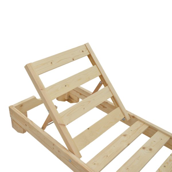 380 000001 4 Sun lounger Fendy pakoworld fir wood in natural color 71.5x200x24cmOutdoor furniture > Sunbeds