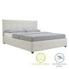 006 000016 Double bed Nevil pakoworld PU black matte 150x200Indoor furniture > Beds