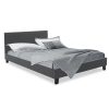 006 000020 Double bed Roi pakoworld with storage space dark in grey fabric 160x200cmIndoor furniture > Beds