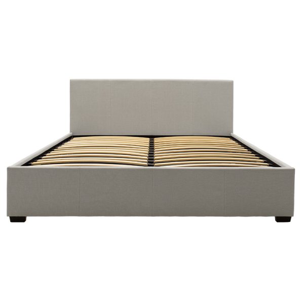 006 000030 3 Double bed Norse pakoworld with storage in grey fabric 160x200cmIndoor furniture > Beds