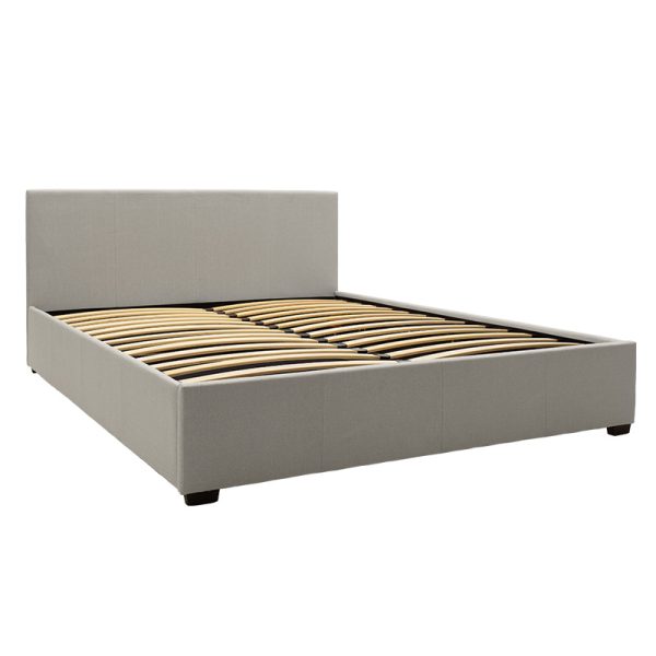 006 000030 4 Double bed Norse pakoworld with storage in grey fabric 160x200cmIndoor furniture > Beds