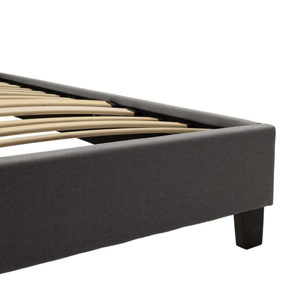 006 000036 4 Bed Mago pakoworld in dark grey fabric 100x200cmIndoor furniture > Beds