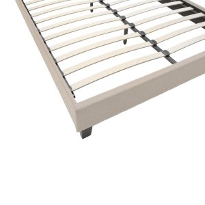 006 000037 3 Double bed Mago pakoworld in ivory fabric 150x200cmIndoor furniture > Beds