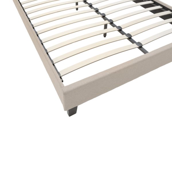 006 000037 3 Double bed Mago pakoworld in ivory fabric 150x200cmIndoor furniture > Beds