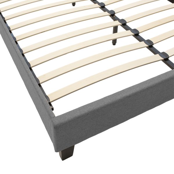 006 000042 3 Double bed Mago pakoworld in dark grey fabric 160x200cmIndoor furniture > Beds