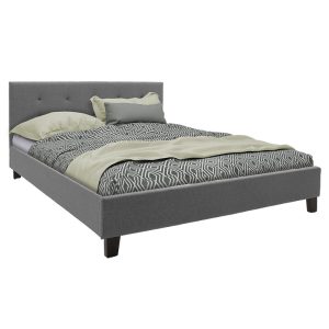 006 000042 Double bed Mago pakoworld in dark grey fabric 160x200cmIndoor furniture > Beds