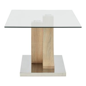 029 000238 2 Table Kasmora pakoworld natural wood-glass 110x60x45cmIndoor furniture > Coffee tables
