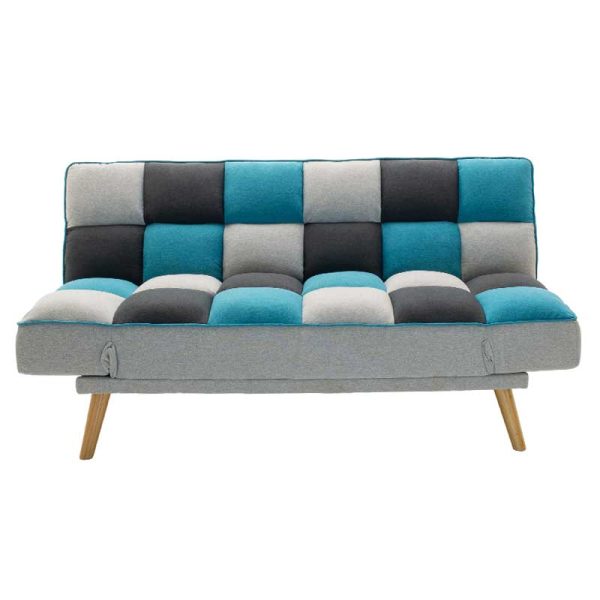 035 000026 4 3 seater sofa-bed Andy pakoworld fabric multicolored 177x91x86cmIndoor furniture > Sofas
