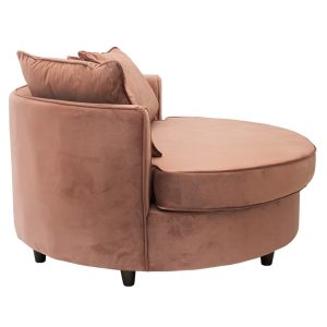 035 000040 2 Armchair-sofa pakoworld sofa round in rotten apple velvet 123x120x85cmIndoor furniture > Sofas