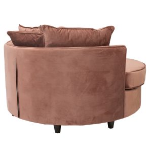 035 000040 3 Armchair-sofa pakoworld sofa round in rotten apple velvet 123x120x85cmIndoor furniture > Sofas