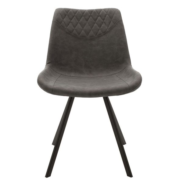 058 000014 2 Chair Orca pakoworld metal black pu anthraciteIndoor furniture > Chairs