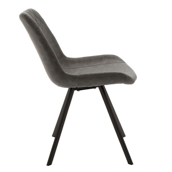 058 000014 3 Chair Orca pakoworld metal black pu anthraciteIndoor furniture > Chairs