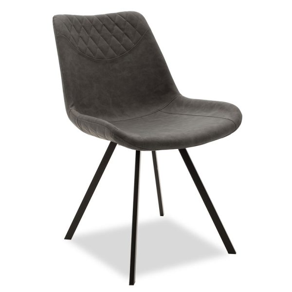 058 000014 Chair Orca pakoworld metal black pu anthraciteIndoor furniture > Chairs