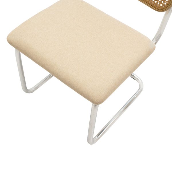 058 000056 4 Chair Lusy pakoworld pe fabric beige-chrome baseIndoor furniture > Chairs