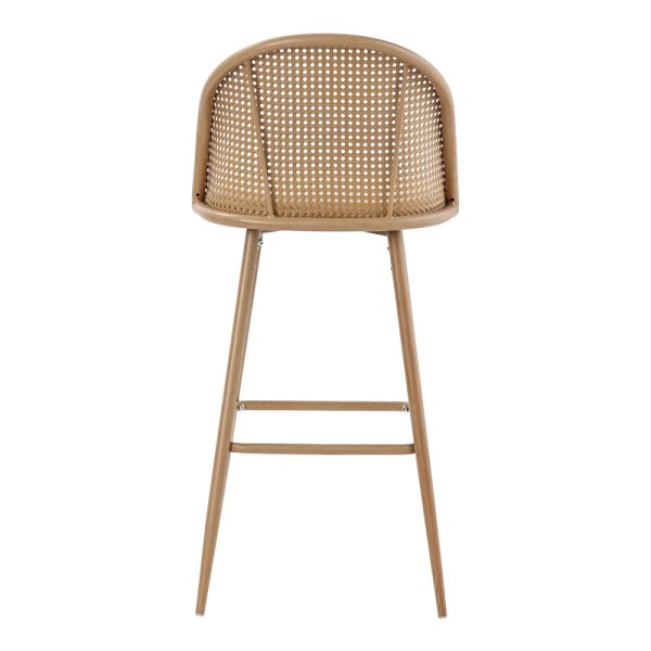 058 000062 4 Bar stool Kace pakoworld pe rattan natural-fabric natural-metal natural 43x55x102cmIndoor furniture > Bar stools