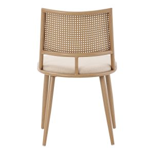 058 000064 4 Giulia chair pakoworld pe rattan fabric beige-metal natural 49x52x80cmIndoor furniture > Chairs