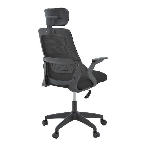 069 000088 2 Office chair Peja pakoworld fabric mesh black 58x60x107-117cmOffice furniture > Labor office chairs