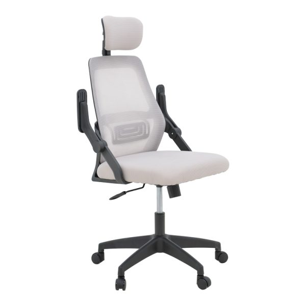 069 000089 2 Office chair Peja pakoworld fabric mesh grey-beige and black frame 58x60x107-117cmOffice furniture > Labor office chairs
