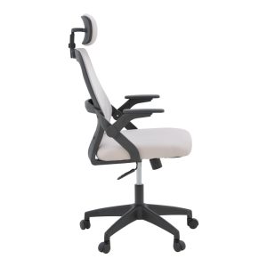 069 000089 3 Office chair Peja pakoworld fabric mesh grey-beige and black frame 58x60x107-117cmOffice furniture > Labor office chairs