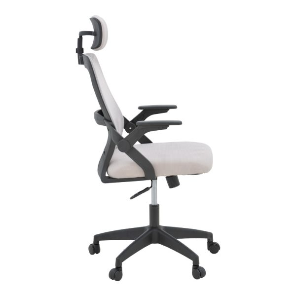 069 000089 3 Office chair Peja pakoworld fabric mesh grey-beige and black frame 58x60x107-117cmOffice furniture > Labor office chairs